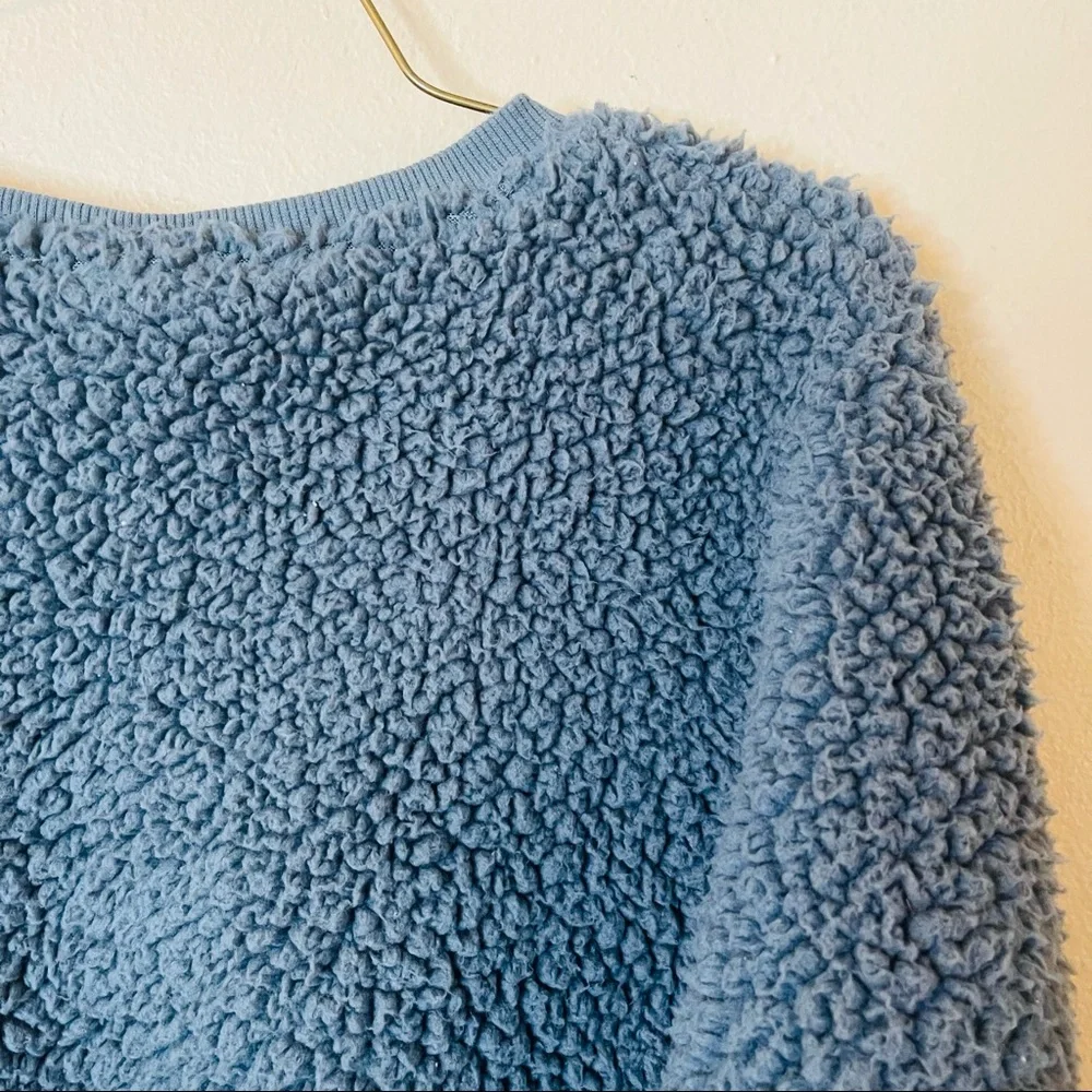 Slate Blue Sherpa Pullover - Picture 6 of 7